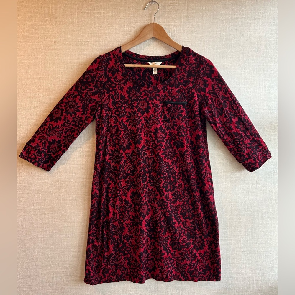 Soma Black and Red Patterned Nightgown